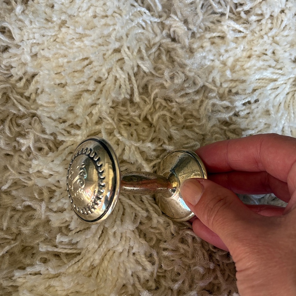 Silver baby rattle